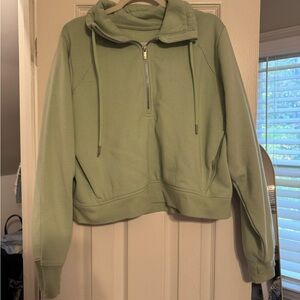 Green Women's Cropped Hoodie